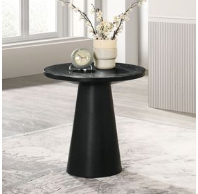 Halewood Black Round End Table