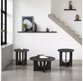 Holen Gray 3 Piece Round Table Set