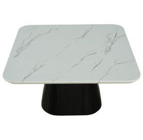 Sindal Black and White Square Marble Top Cocktail Table