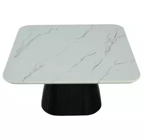 Sindal Black and White Square Marble Top Cocktail Table