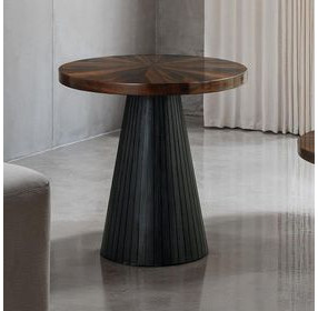 Surdal Black and Brown Round End Table