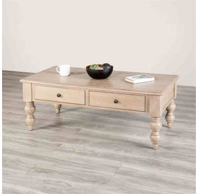 Chesapeake Light White Wash Rectangular Coffee Table