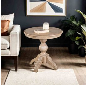Chesapeake Light White Wash Round End Table