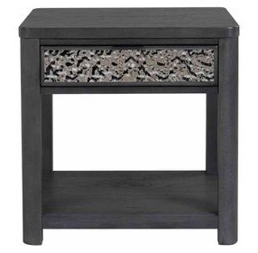 Sterling West Ash Gray Square End Table