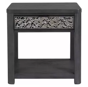 Sterling West Ash Gray Square End Table