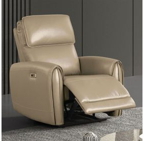 Schlieren Beige 35" Power Recliner with USB Charging