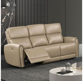 Schlieren Beige 81" Power Reclining Sofa with USB Charging