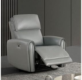 Schlieren Gray 35" Power Recliner with USB Charging