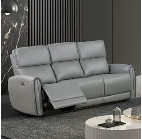 Schlieren Gray 81" Power Reclining Sofa with USB Charging
