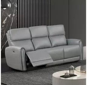 Schlieren Gray 81" Power Reclining Sofa with USB Charging