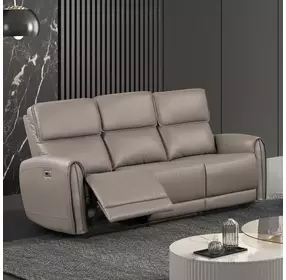 Schlieren Light Brown 81" Power Reclining Sofa with USB Charging