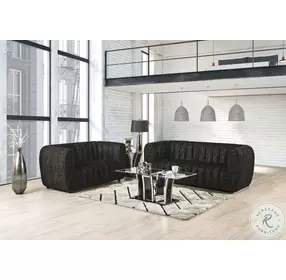 Aversa Black Living Room Set