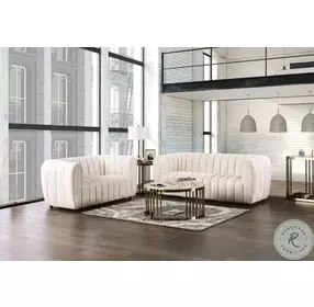 Aversa Off White Living Room Set