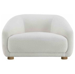 Kolvere White Upholstered Accent Chair