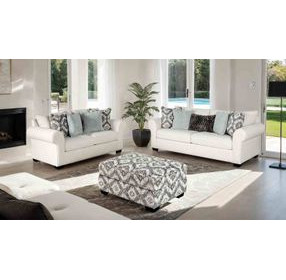 Queensbury White Living Room Set