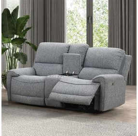 Morcote Gray 73" Power Reclining Loveseat with USB Charging