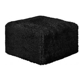 Nappi Black Square Ottoman