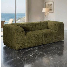 Nappi Olive Green 80" Modular Loveseat