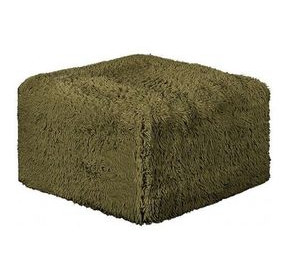 Nappi Olive Green Square Ottoman