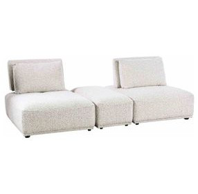 Stavanger Light Gray 3 Piece Modular Sectional with Rectangular Ottoman