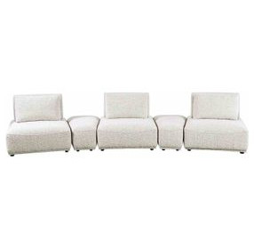 Stavanger Light Gray 5 Piece Modular Curved Sectional