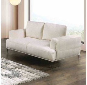 Gladbach Linen White 65" Loveseat