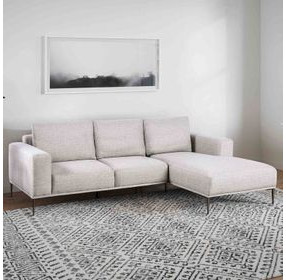 Forde Gray 2 Piece Modular Sectional with RAF Chaise