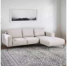 Forde Gray 2 Piece Modular Sectional with RAF Chaise