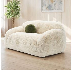 Darwen Sand 67" Loveseat with Pillow