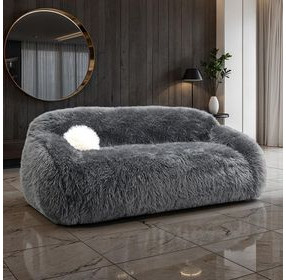 Darwen Dark Gray 84" Sofa with Pillow