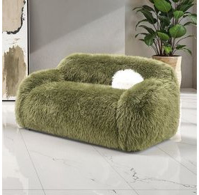 Darwen Green 67" Loveseat with Pillow