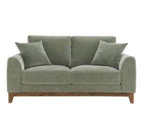 Watton Olive Green 65" Loveseat with Pillows