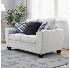 Enea Light Gray 64" Loveseat with Pillows