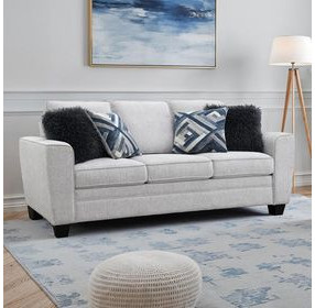 Enea Light Gray 84" Sofa with Pillows