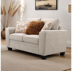 Enea Taupe 64" Loveseat with Pillows