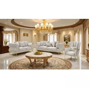 Charlevoix Beige Living Room Set with Pillows