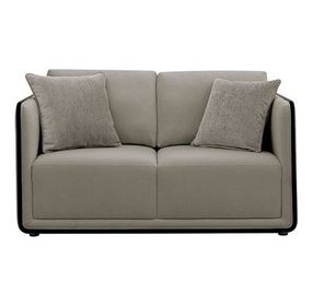 Benilde Taupe 63" Loveseat with Pillows