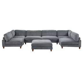 Dagenham Gray 178" Modular Sectional