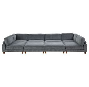 Dagenham Gray 178" Modular Sectional with Sleeper