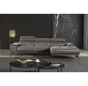 Vadso Dark Gray 111" RAF Sectional with Adjustable Headrest