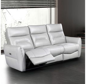 Terentius Taupe 86" Power Reclining Sofa with Storage