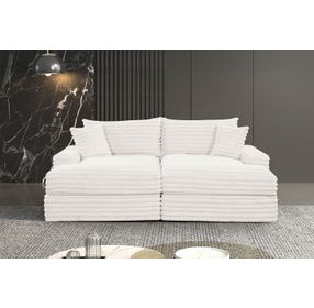 Tavedestrand White 94" Double Chaise Sofa