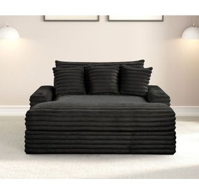 Veyrier Black 64" Arm Chaise