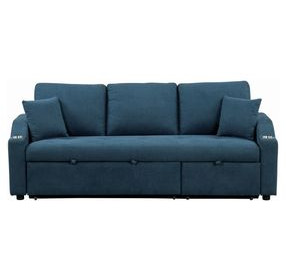 Royden Blue 83" Sleeper Sofa