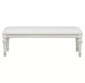 Stella Mia Creamy White Accent Bench