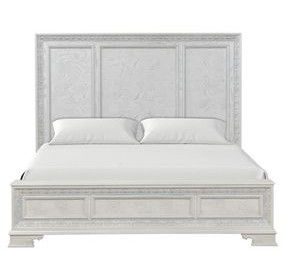 Stella Mia Creamy White Queen Panel Bed