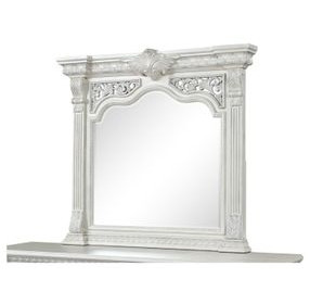 Promenade Wire Brushed White Rectangular Dresser Mirror