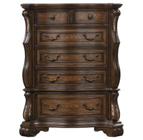 Leovanni Dark Brown 6 Drawer Chest