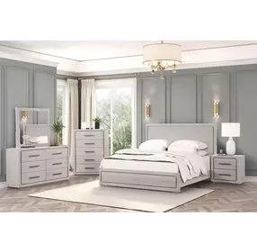 Crowthorne White Oak Panel Bedroom Set
