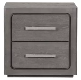 Crowthorne Warm Gray 2 Drawer Nightstand with USB Charging